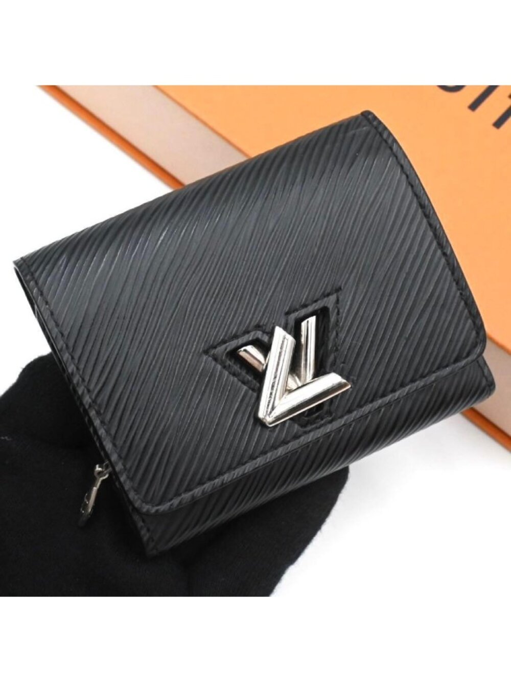 Louis Vuitton Epi Portefeuille Twist Compact XS Trifold Wallet